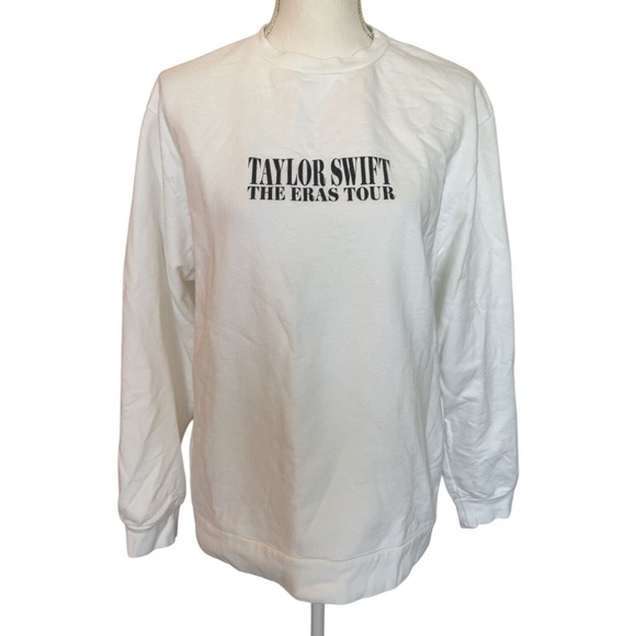 Taylor Swift Eras Tour White Sweatshirt Size Large - Picture 1 of 6